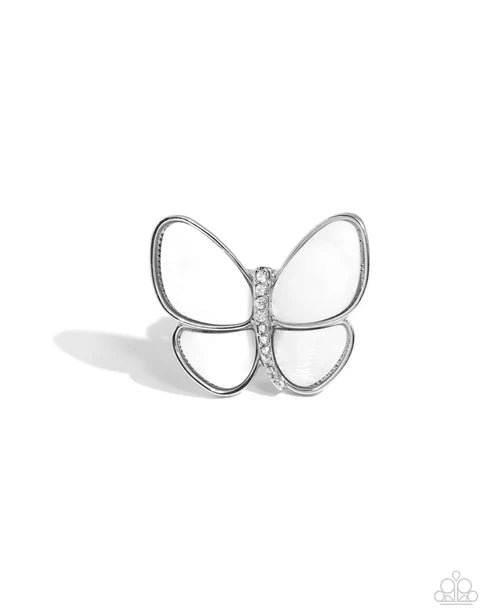 Paparazzi ♥ Aerial Admiration - White ♥ Ring