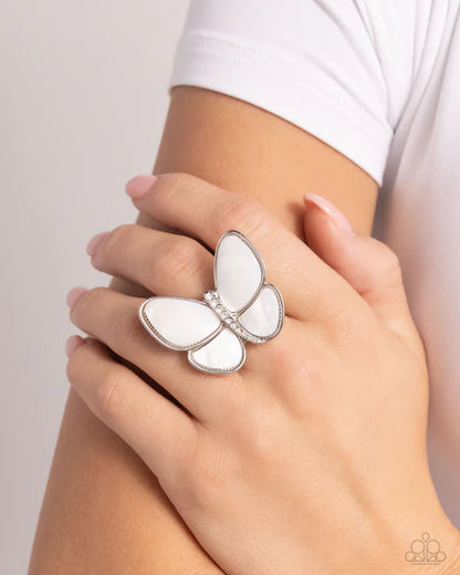 Paparazzi ♥ Aerial Admiration - White ♥ Ring