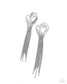 Paparazzi ♥ Elongated Effervescence - White ♥ Post Earrings