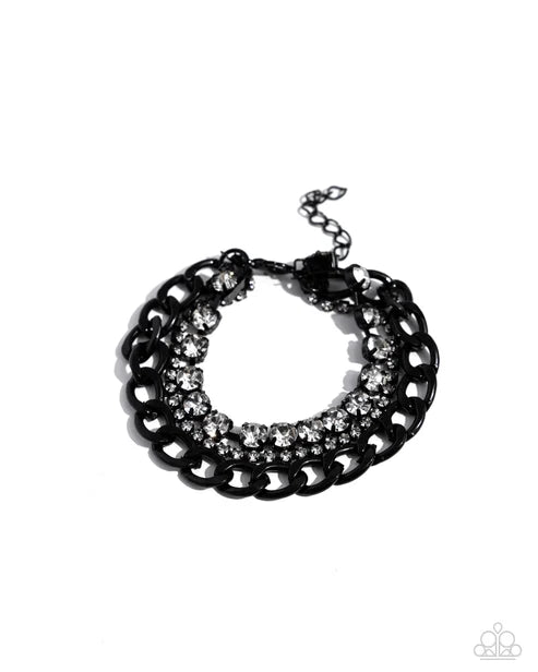 Paparazzi ♥ Colorful Canvas - Black ♥ Bracelet