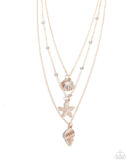 Paparazzi ♥ Seashell Sonata - Rose Gold ♥ Necklace