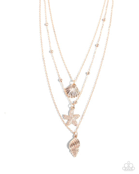 Paparazzi ♥ Seashell Sonata - Rose Gold ♥ Necklace