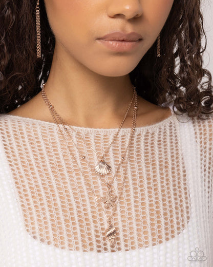 Paparazzi ♥ Seashell Sonata - Rose Gold ♥ Necklace