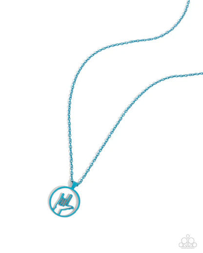Paparazzi ♥ Abstract ASL - Blue ♥ Necklace