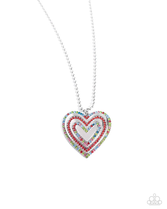Paparazzi ♥ Hallucinatory Hearts - Red ♥ Necklace