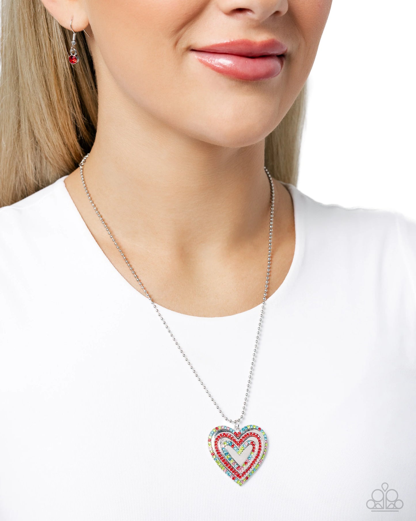 Paparazzi ♥ Hallucinatory Hearts - Red ♥ Necklace