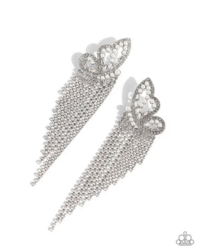 Paparazzi ♥ Aerial Accent - White ♥ Post Earrings