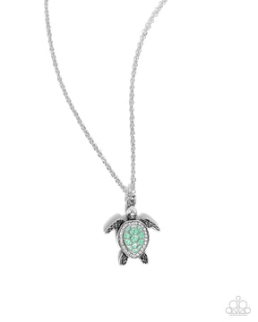 Paparazzi ♥ Turtle Tourist - Green ♥ Necklace