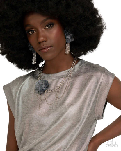 Paparazzi ♥ Dauntless Denim - Blue ♥ Post Earrings
