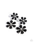 Paparazzi ♥ A Blast of Blossoms - Black ♥ Post Earrings