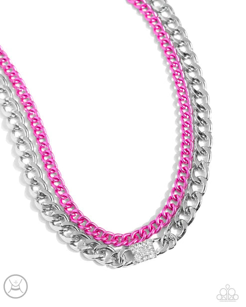 Paparazzi ♥ Exaggerated Effort - Pink ♥ Necklace