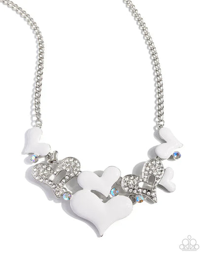 Paparazzi ♥ Room in My Heart for More - White ♥ Necklace