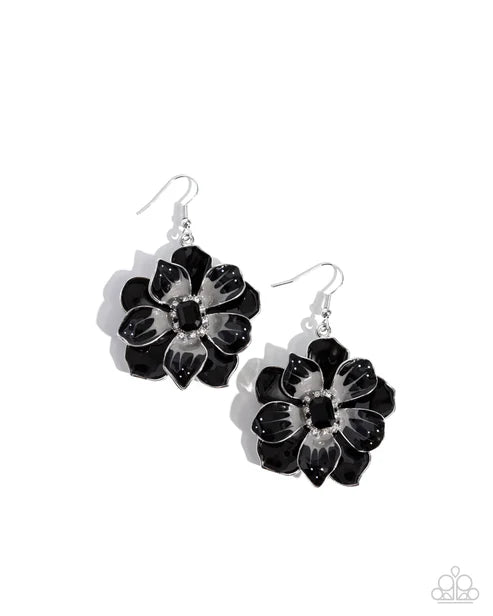 Paparazzi ♥ Tropical Treasure - Black ♥ Earrings