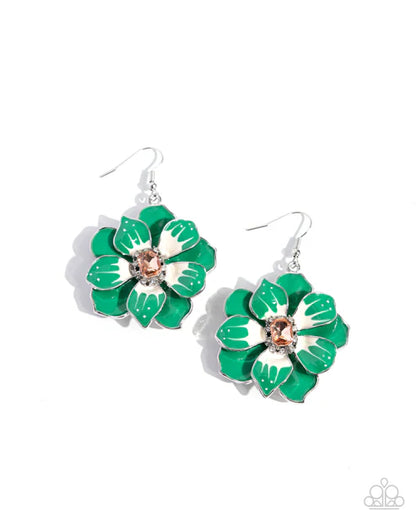 Paparazzi ♥ Tropical Treasure - Green ♥ Earrings