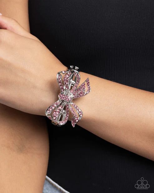 Paparazzi ♥ Its All A-BOW-t Me - Pink ♥ Bracelet