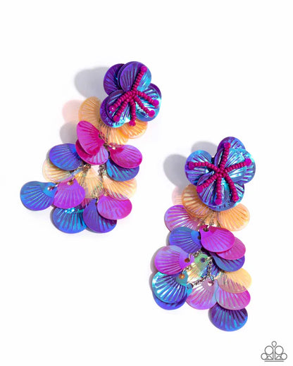 Paparazzi ♥ Under the Waves - Purple ♥ Post Earrings