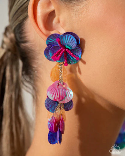 Paparazzi ♥ Under the Waves - Purple ♥ Post Earrings