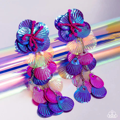 Paparazzi ♥ Under the Waves - Purple ♥ Post Earrings
