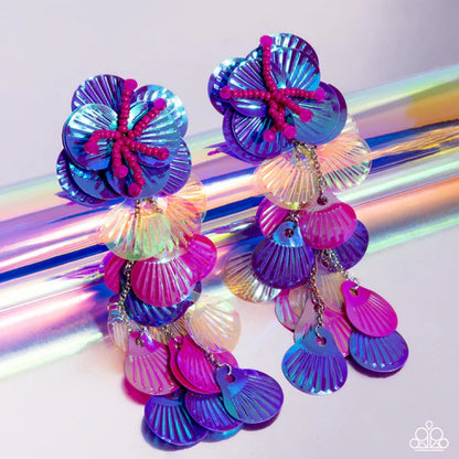 Paparazzi ♥ Under the Waves - Purple ♥ Post Earrings