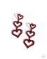 Paparazzi ♥ Sweetheart Succession - Red ♥ Post Earrings