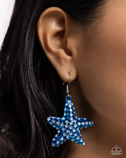 Paparazzi ♥ Skilled Starfish - Blue ♥ Earrings
