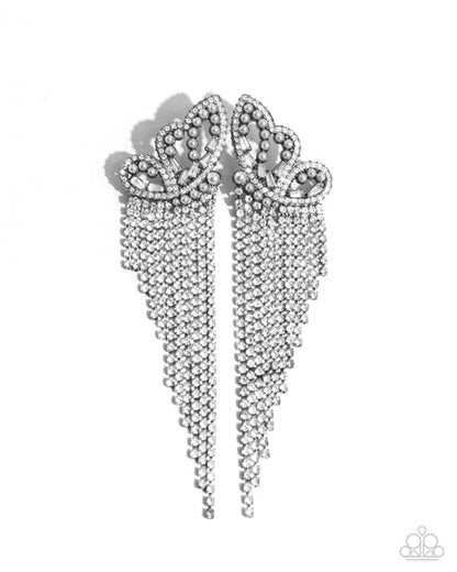 Paparazzi ♥ Aerial Accent - Black ♥ Post Earrings
