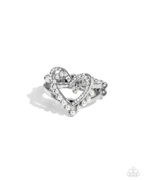 Paparazzi ♥ Just a Crush - White ♥ Ring