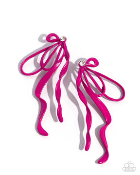 Paparazzi ♥ Trendy Tapestry - Pink ♥ Post Earrings
