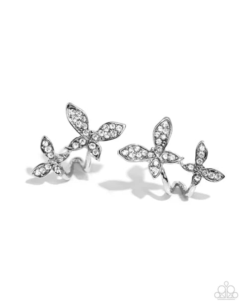 Paparazzi ♥ Adorably Aerial - White ♥ Earrings
