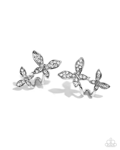 Paparazzi ♥ Adorably Aerial - White ♥ Earrings