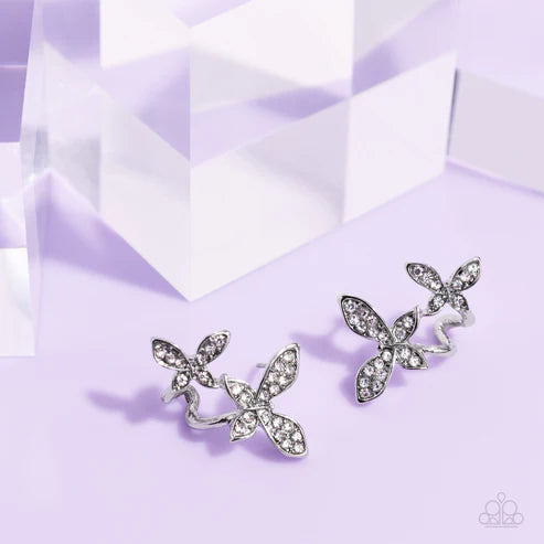 Paparazzi ♥ Adorably Aerial - White ♥ Earrings