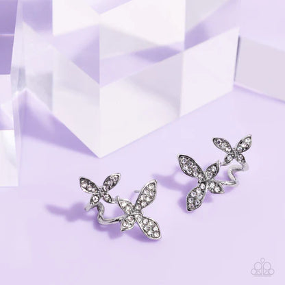 Paparazzi ♥ Adorably Aerial - White ♥ Earrings