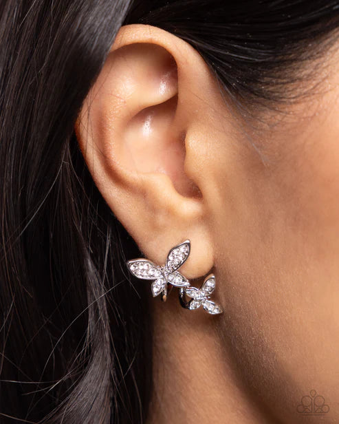 Paparazzi ♥ Adorably Aerial - White ♥ Earrings