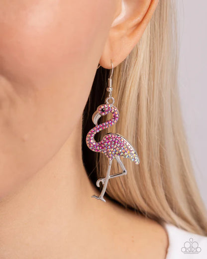 Paparazzi ♥ Flamingo Flourish - Pink ♥ Earrings