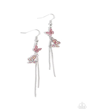 Paparazzi ♥ Aerial Affection - Pink ♥ Earrings