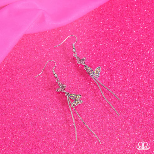 Paparazzi ♥ Aerial Affection - Pink ♥ Earrings