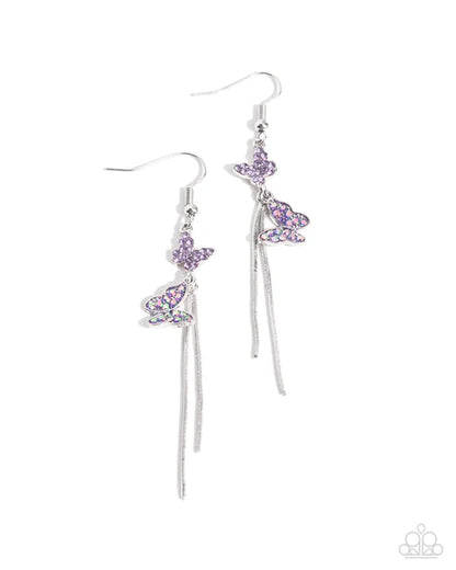Paparazzi ♥ Aerial Affection - Purple ♥ Earrings