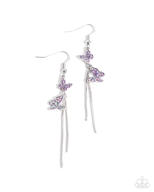Paparazzi ♥ Aerial Affection - Purple ♥ Earrings