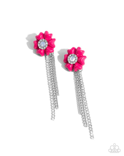 Paparazzi ♥ Floral Fuel - Pink ♥ Post Earrings