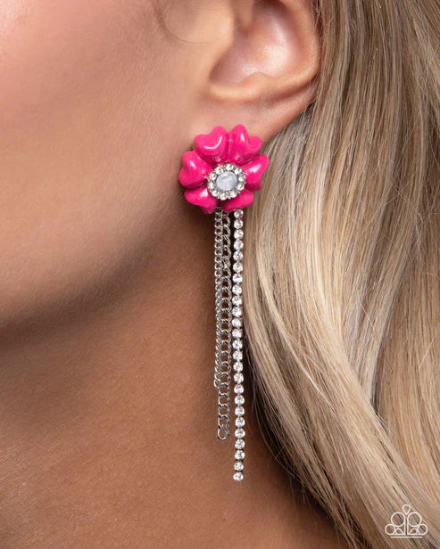 Paparazzi ♥ Floral Fuel - Pink ♥ Post Earrings