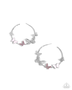Paparazzi ♥ Aerial Allegiance - Pink ♥ Earrings