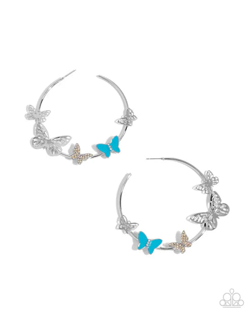 Paparazzi ♥ Aerial Allegiance - Blue ♥ Earrings