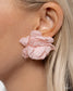 Paparazzi ♥ Tulle Twist - Pink ♥ Post Earrings