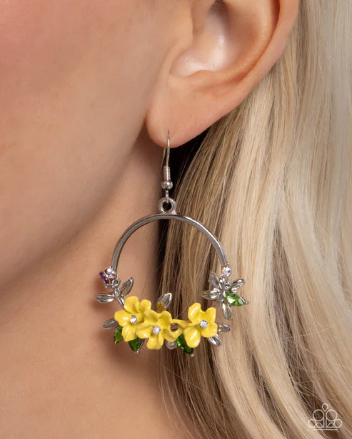 Paparazzi ♥ Fairy Freestyle - Yellow ♥ Earrings