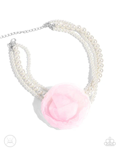 Paparazzi ♥ Radiant Rosette - Pink ♥ Necklace