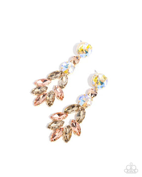 Paparazzi ♥ Cascading Cache - Gold ♥ Post Earrings