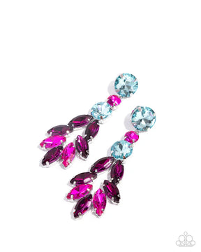 Paparazzi ♥ Cascading Cache - Multi ♥ Post Earrings