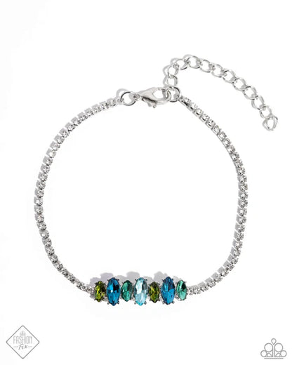 Paparazzi ♥ Feminine Faith - Blue ♥ Bracelet