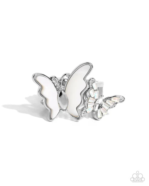 Paparazzi ♥ Dueling Decadence - White ♥ Ring
