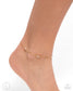 Paparazzi ♥ Ladylike Loop - Gold ♥ Anklet